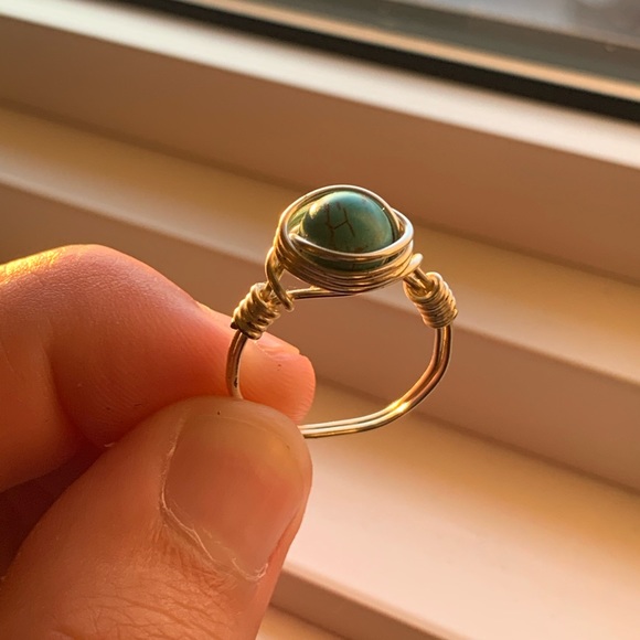 Turquoise Silver Ring - Picture 2 of 3